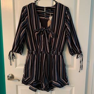 Striped romper